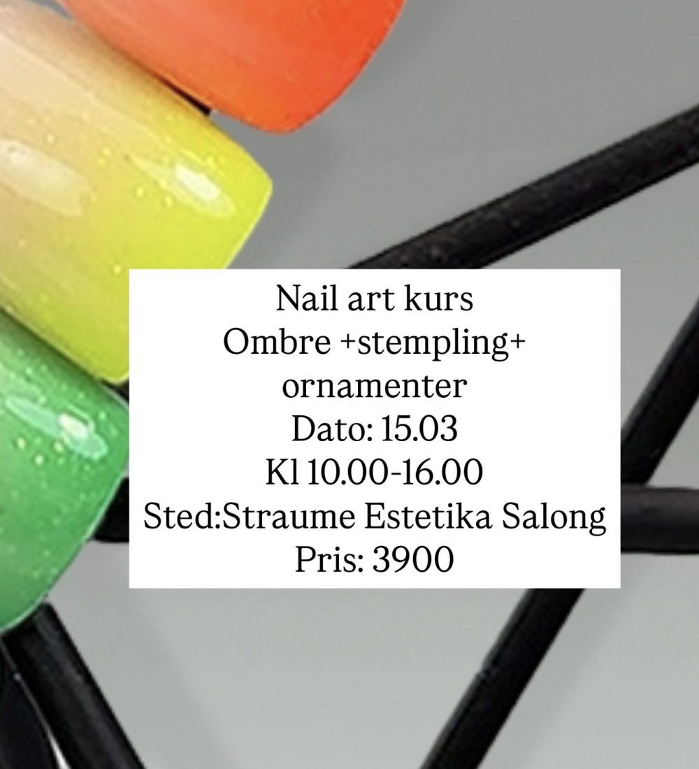 Nail Art kurs Ombre +stempling +ornamenter 15.03.2025